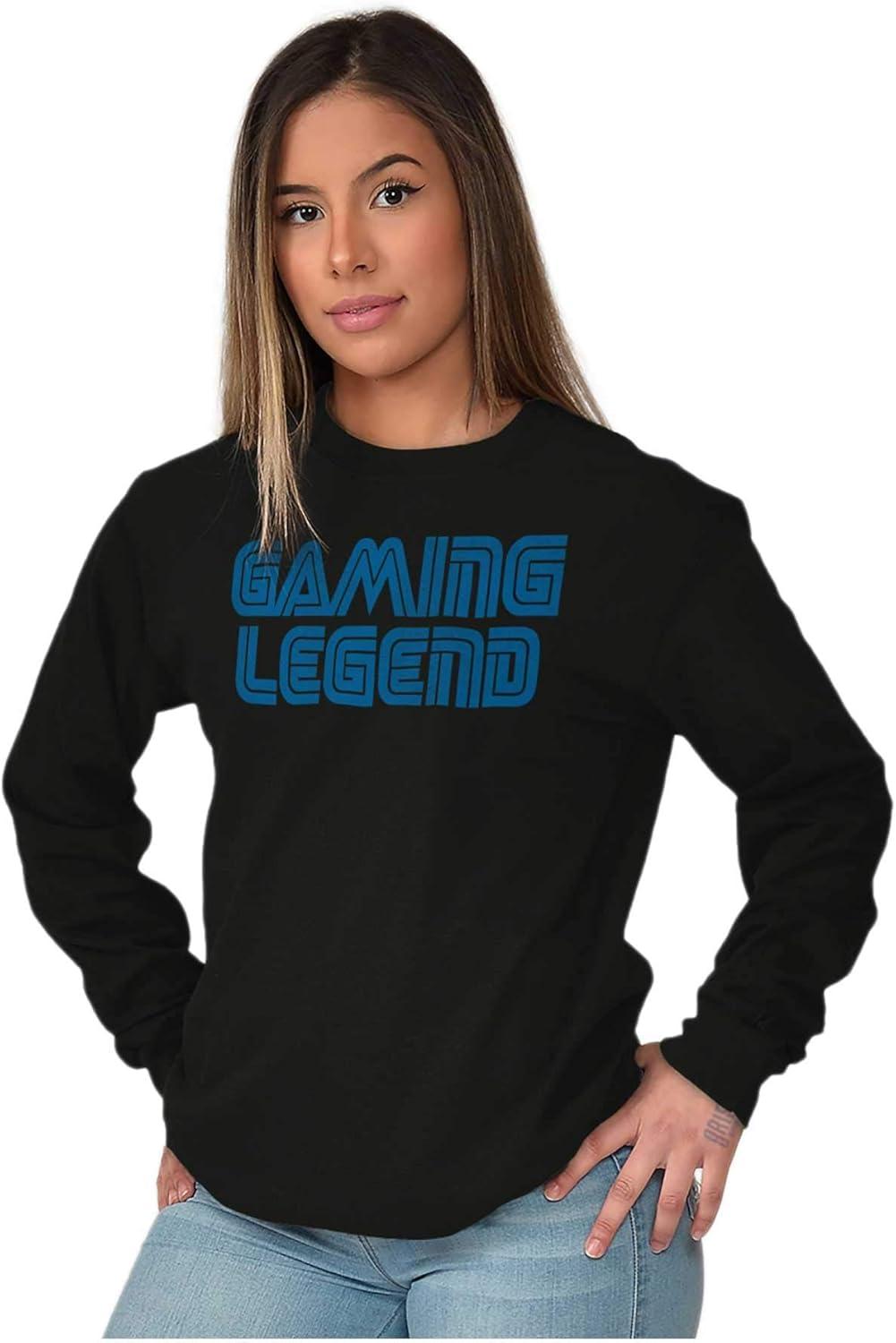 imageVintage Video Gaming Legend Retro Long Sleeve Tshirt Men WomenBlack