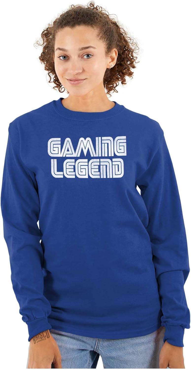 imageVintage Video Gaming Legend Retro Long Sleeve Tshirt Men WomenRoyal