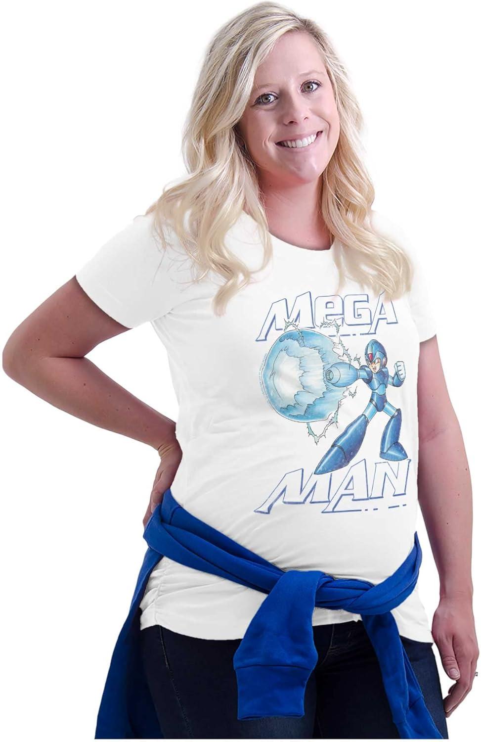 imageWomens Maternity Mega Man Classic 90s Anime Character T Shirt Tee