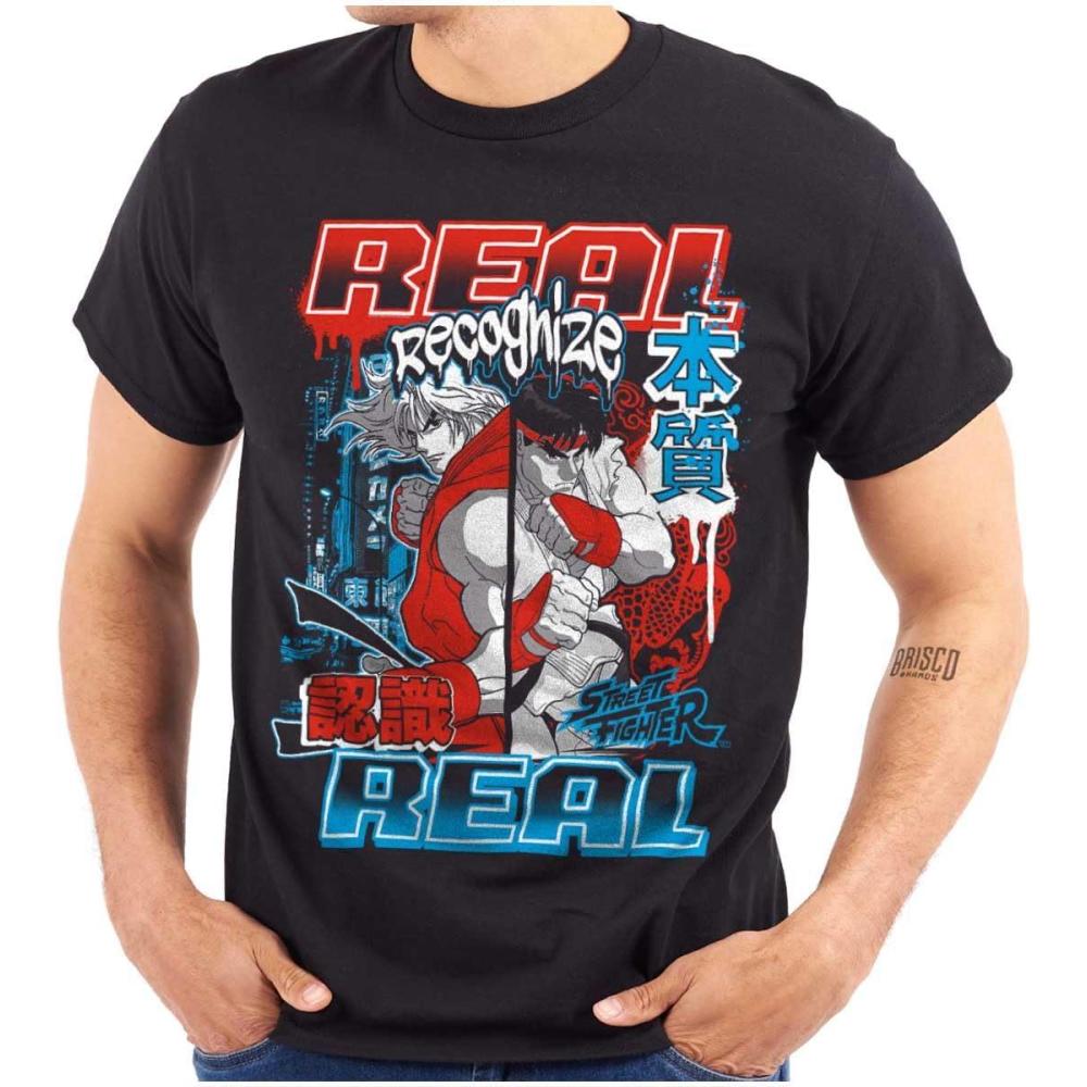 imageBrisco Brands Cool Kanji Street Fighter Retro Ryu Graphic T Shirt Men or WomenBlack