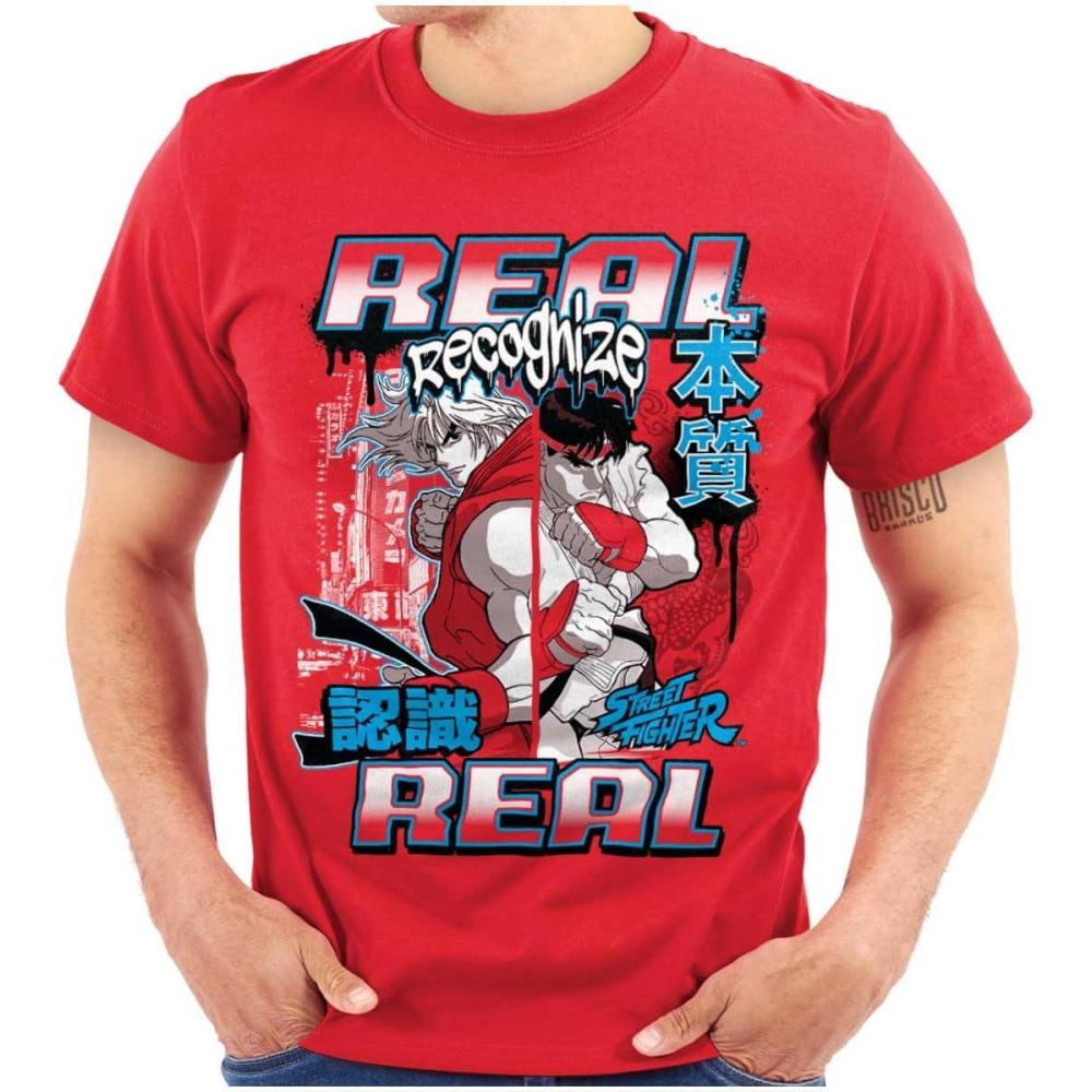 imageBrisco Brands Cool Kanji Street Fighter Retro Ryu Graphic T Shirt Men or WomenRed