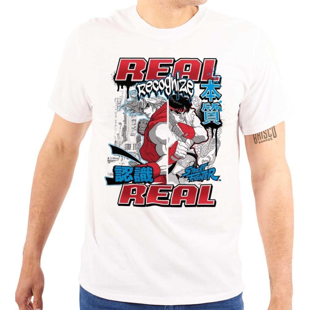 imageBrisco Brands Cool Kanji Street Fighter Retro Ryu Graphic T Shirt Men or WomenWhite