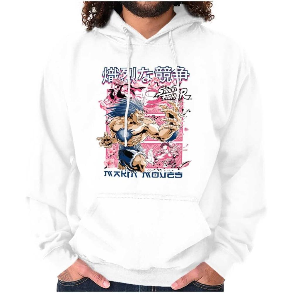 imageBrisco Brands Kanji Street Fighter Makin Moves Hoodie Sweatshirt Women MenWhite