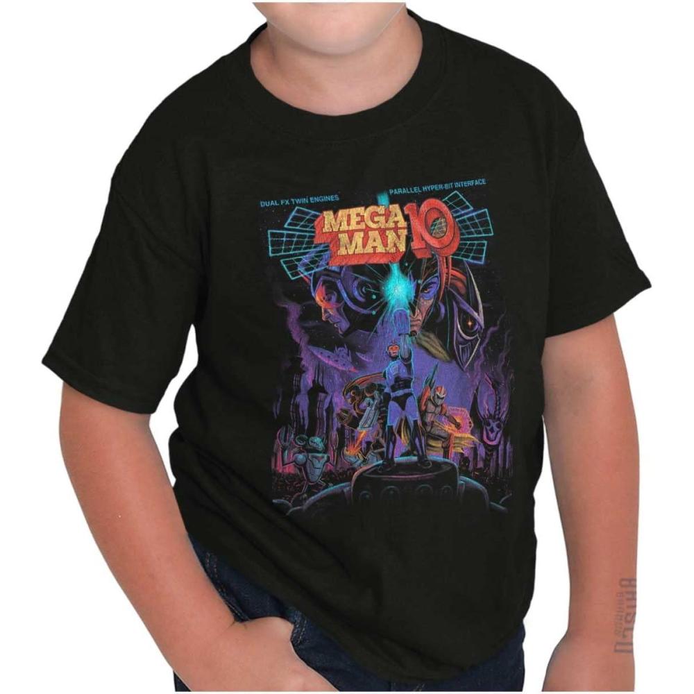 imageBrisco Brands Mega Man 10 Megaman Protoman Comic Crewneck T Shirts Boy Girl