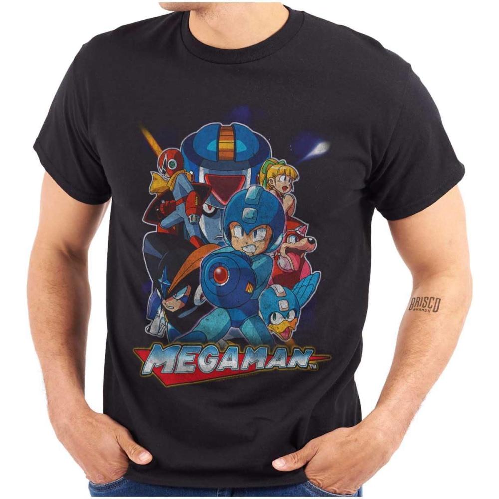 imageBrisco Brands Mega Man Characters Retro 1990s Gamer Graphic T Shirt Men or WomenBlack