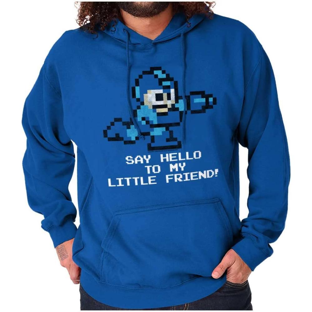 imageBrisco Brands Mega Man Video Game 8bit Gaming Nerd Hoodie Sweatshirt Women MenRoyal