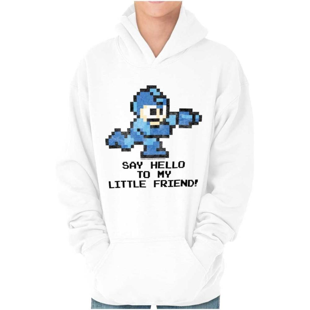 imageBrisco Brands Mega Man Video Game 8bit Gaming Nerd Youth Hoodie Boy Girl