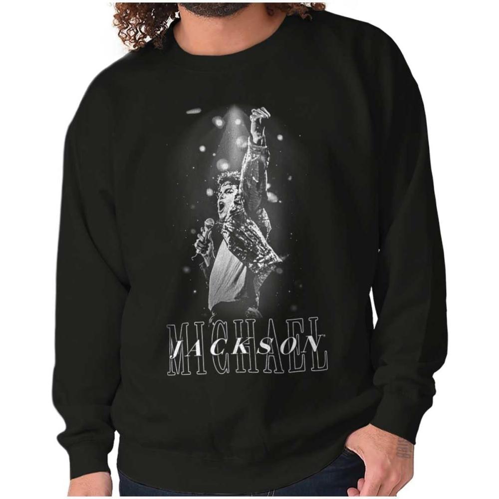 imageBrisco Brands Michael Jackson Iconic King of Pop Sweatshirt for Men or WomenBlack
