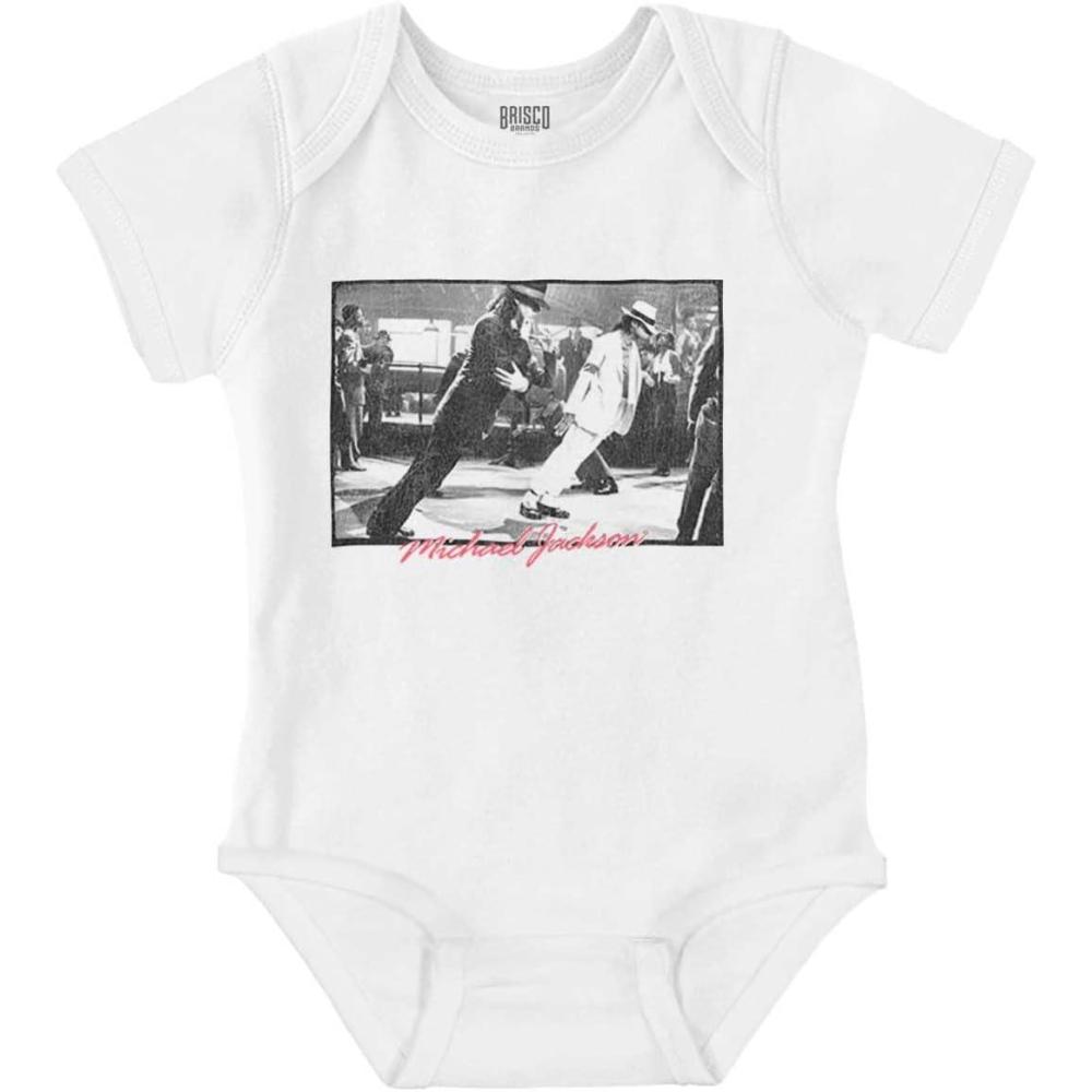 imageBrisco Brands Michael Jackson Smooth Criminal Lean Baby Romper Boys or GirlsWhite