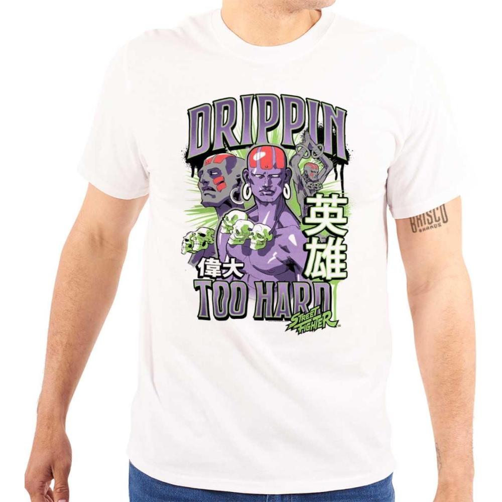 imageBrisco Brands Street Fighter Dhalsim Drippin Hard Graphic T Shirt Men or WomenWhite