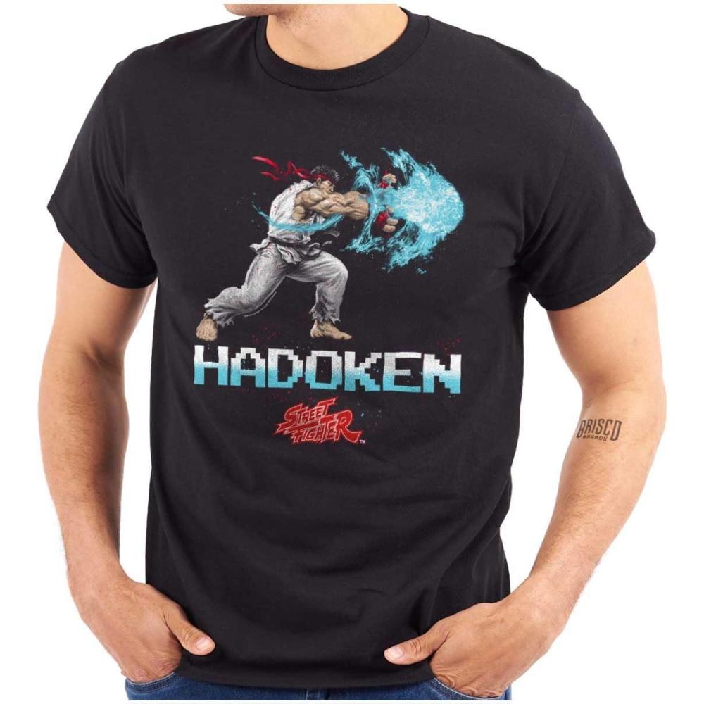 imageBrisco Brands Street Fighter Hadoken Gamer Graphic T Shirt Men or WomenBlack