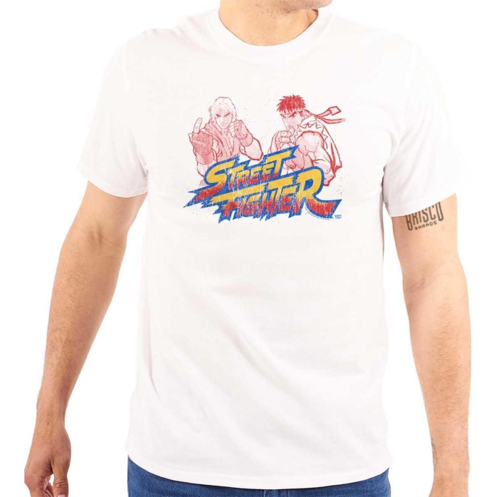 imageBrisco Brands Street Fighter Ryu Luke 90s Gamer Graphic T Shirt Men or WomenWhite