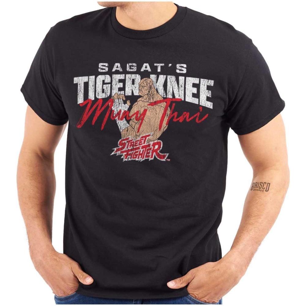imageBrisco Brands Street Fighter Sagat 90s Video Gamer Graphic T Shirt Men or WomenBlack