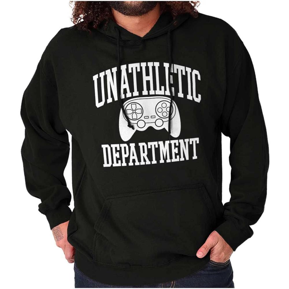 imageBrisco Brands Unathletic Department Video Game Nerd Hoodie Sweatshirt Women MenBlack