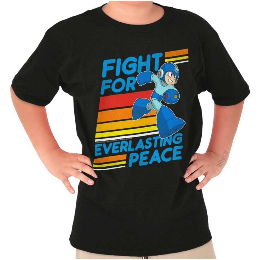 imageMega Man 90s Gamer Anime Character Crewneck T Shirts Boy Girl