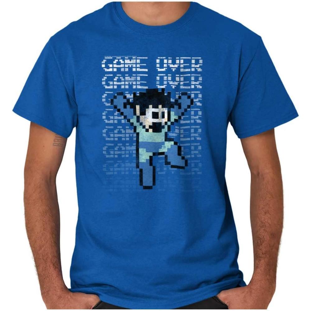 imageMega Man Retro 90s 8bit Video Game Graphic T Shirt Men or WomenRoyal