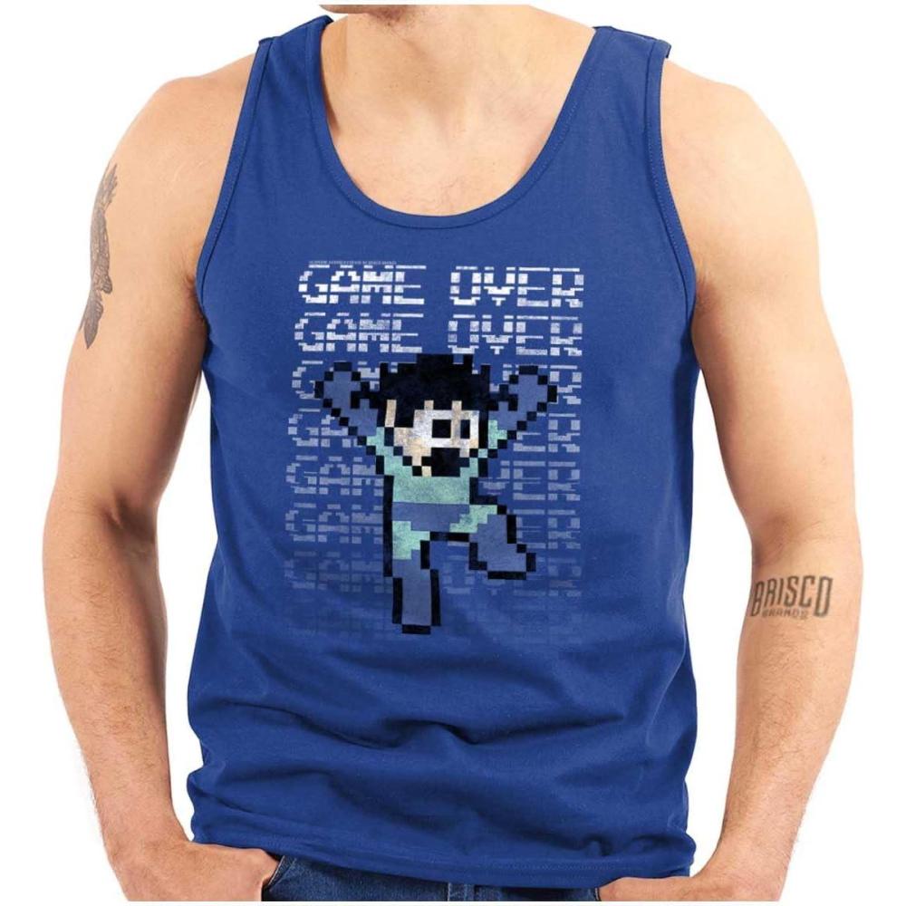 imageMega Man Retro 90s 8bit Video Game Tank Top T Shirts Men WomenRoyal