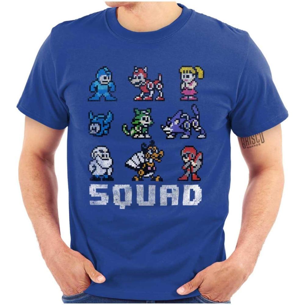 imageMega Man Squad Goals Game Characters Graphic T Shirt Men or WomenRoyal