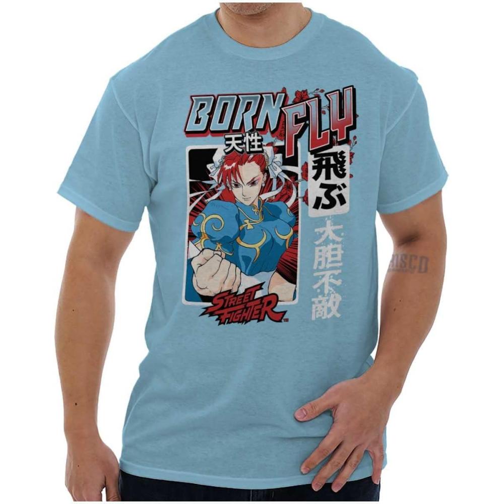 imageStreet Fighter Chun Li Born Fly Graphic T Shirt Men or WomenSky