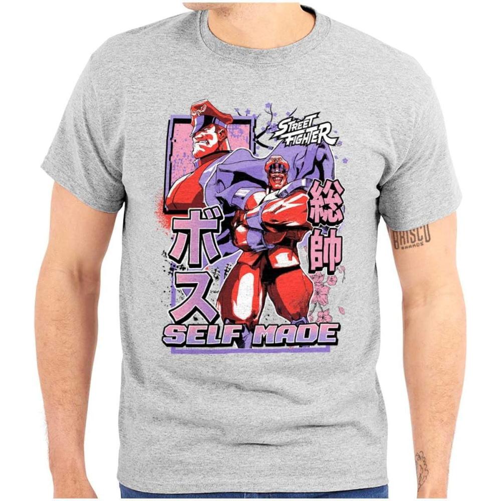 imageStreet Fighter M Bison Self Made Graphic T Shirt Men or WomenSport Grey