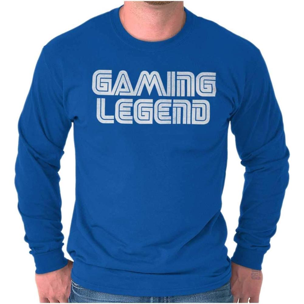 imageVintage Video Gaming Legend Retro Long Sleeve Tshirt Men WomenRoyal