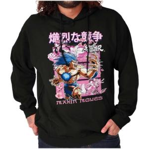 Brisco Brands Kanji Street Fighter Makin Moves Hoodie Sweatshirt Women Men(Black)