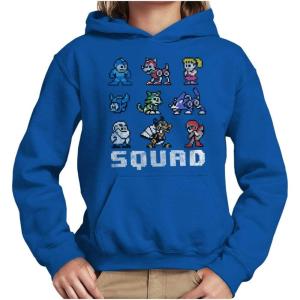 Brisco Brands Mega Man Squad Goals Game Characters Youth Hoodie Boy Girl(Royal)