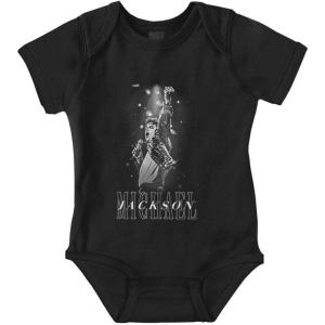 Brisco Brands Michael Jackson Iconic King of Pop Baby Romper Boys or Girls(Black)