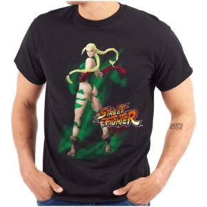 Brisco Brands Street Fighter Cammy 90s Video Gamer Graphic T Shirt Men or Women(Black)