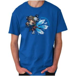 Brisco Brands Street Fighter Chun-Li Lightning Kick Graphic T Shirt Men or Women(Royal)