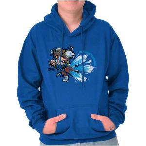 Brisco Brands Street Fighter Chun-Li Lightning Kick Hoodie Sweatshirt Women Men(Royal)