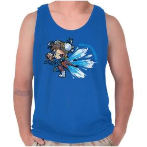 Brisco Brands Street Fighter Chun-Li Lightning Kick Tank Top T Shirts Men Women(Royal)