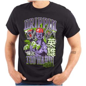 Brisco Brands Street Fighter Dhalsim Drippin Hard Graphic T Shirt Men or Women(Black)