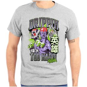Brisco Brands Street Fighter Dhalsim Drippin Hard Graphic T Shirt Men or Women(Sport Grey)