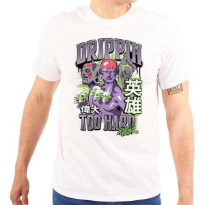 Brisco Brands Street Fighter Dhalsim Drippin Hard Graphic T Shirt Men or Women(White)