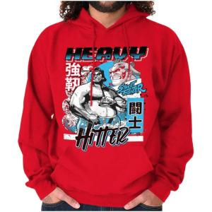Brisco Brands Street Fighter E Honda Heavy Hitter Hoodie Sweatshirt Women Men(Red)