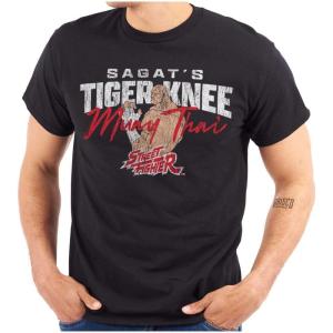 Brisco Brands Street Fighter Sagat 90s Video Gamer Graphic T Shirt Men or Women(Black)
