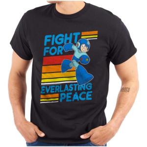 Mega Man 90s Gamer Anime Character Graphic T Shirt Men or Women(Black)