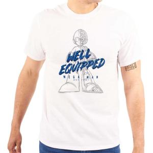 Mega Man Retro 1990s Anime Cartoon Graphic T Shirt Men or Women(White)