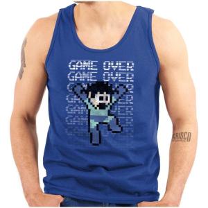 Mega Man Retro 90s 8bit Video Game Tank Top T Shirts Men Women(Royal)