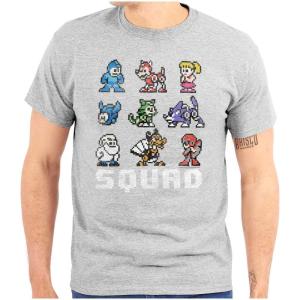 Mega Man Squad Goals Game Characters Graphic T Shirt Men or Women(Sport Grey)