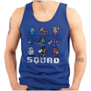Mega Man Squad Goals Game Characters Tank Top T Shirts Men Women(Royal)