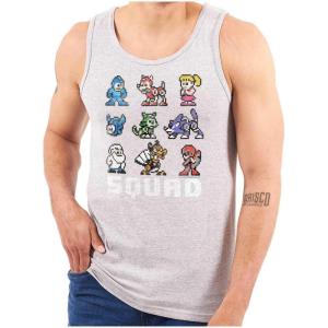 Mega Man Squad Goals Game Characters Tank Top T Shirts Men Women(Sport Grey)