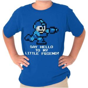 Mega Man Video Game 8bit Gaming Nerd Crewneck T Shirts Boy Girl(Royal)