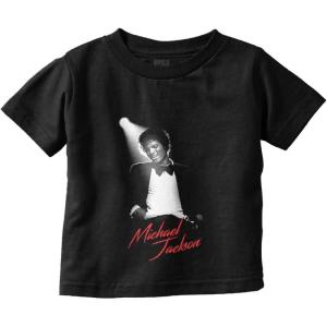 Michael Jackson King of Pop Spotlight Toddler Baby Graphic T Shirt(Black)
