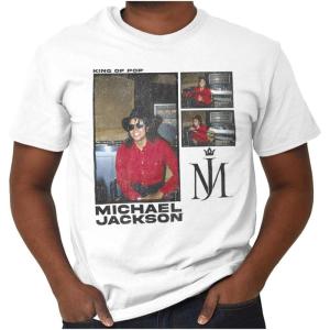 Michael Jackson Pop Studio Session Graphic T Shirt Men or Women(White)
