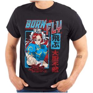 Street Fighter Chun Li Born Fly Graphic T Shirt Men or Women(Black)