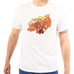 Street Fighter Ken 90s Vintage Gamer Graphic T Shirt Men or Women(White)