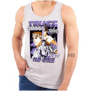 Street Fighter Ryu Trust No One Tank Top T Shirts Men Women(Sport Grey)