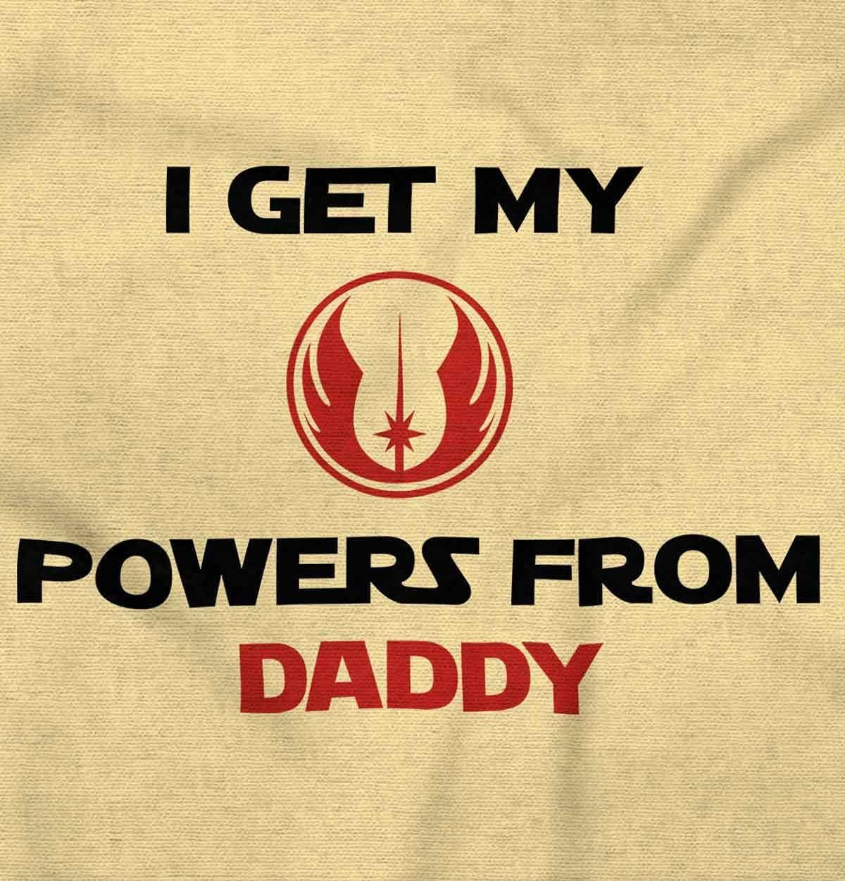 imageBrisco Brands Get Powers From My Daddy Dark Galaxy Baby Romper Boys or GirlsBanana